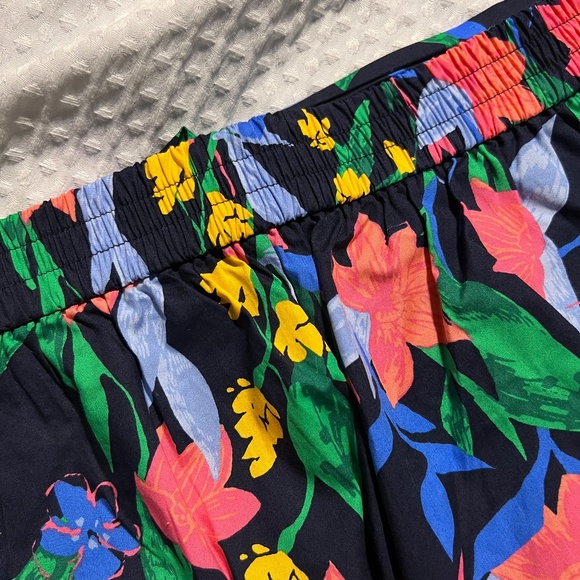 NWOT J Crew Floral Tie Waist Short in Cotton Poplin - Picture 7 of 8